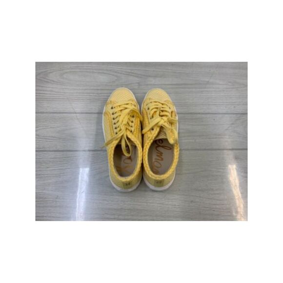 NWT SAM EDELMAN Womens Yellow Elena Round Toe Platform Athletic Sneakers 7.5 M - Picture 3 of 5